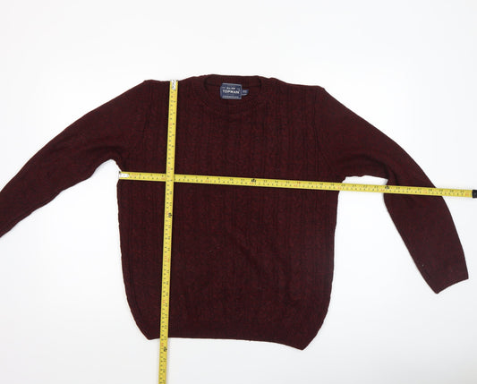Mens UK Size XS Topman Red Pullover Jumper