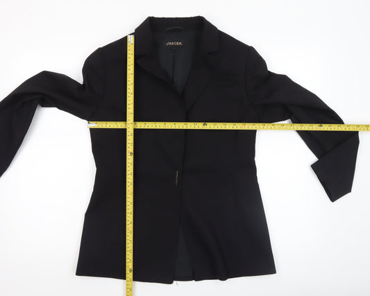 Jaeger Womens Black Wool Blend Single-Breasted Blazer UK10