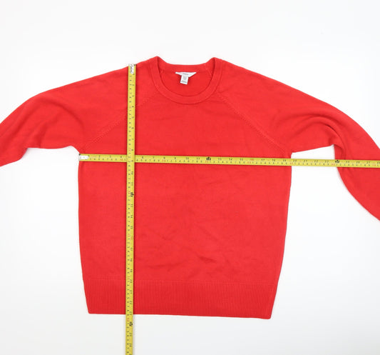 Womens UK Size 12 M&Co Red Pullover Jumper