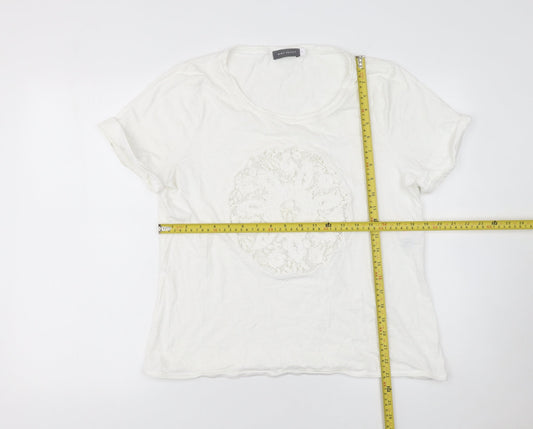 Womens UK Size 16 Mint Velvet White Basic T-Shirt