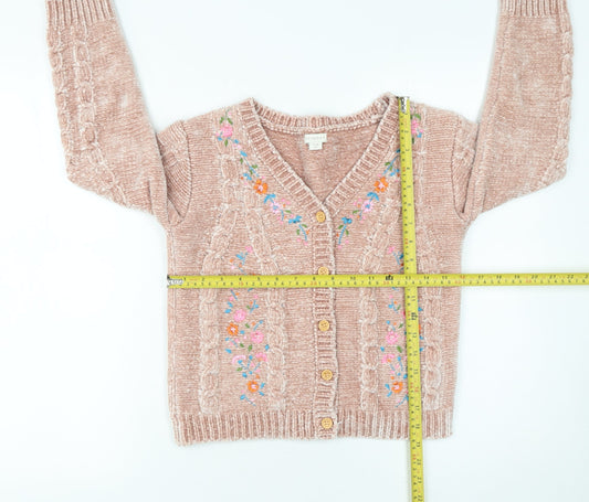 Girls UK Size 11-12 Years Monsoon Beige Cardigan Jumper