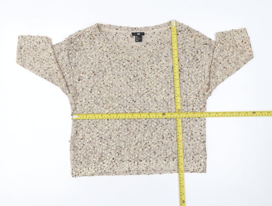 Womens UK Size S H&M Beige Pullover Jumper