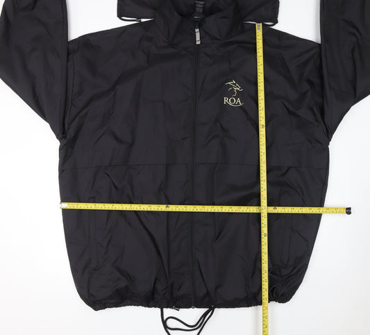 Unisex Adults UK Size 3XL B&C Collection Black Windbreaker Coat