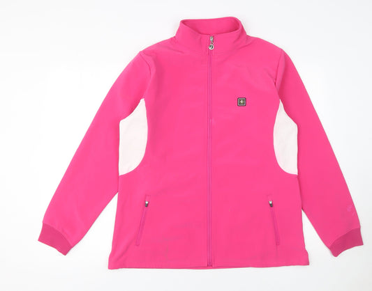Womens UK Size 16 Island Green Pink GolfWalkingRunning & Jogging Jacket