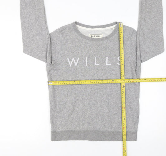 Womens UK Size 8 Jack Wills Grey Pullover Sweatshirt