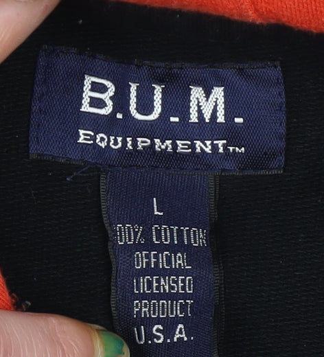 Mens UK Size L B.U.M. Equipment Black Pullover Hoodie