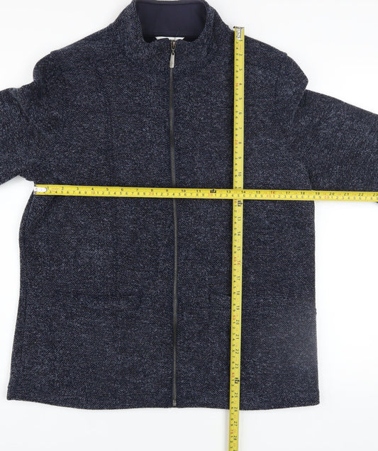 Womens UK Size 12 Marks and Spencer Blue Full Zip Jumper