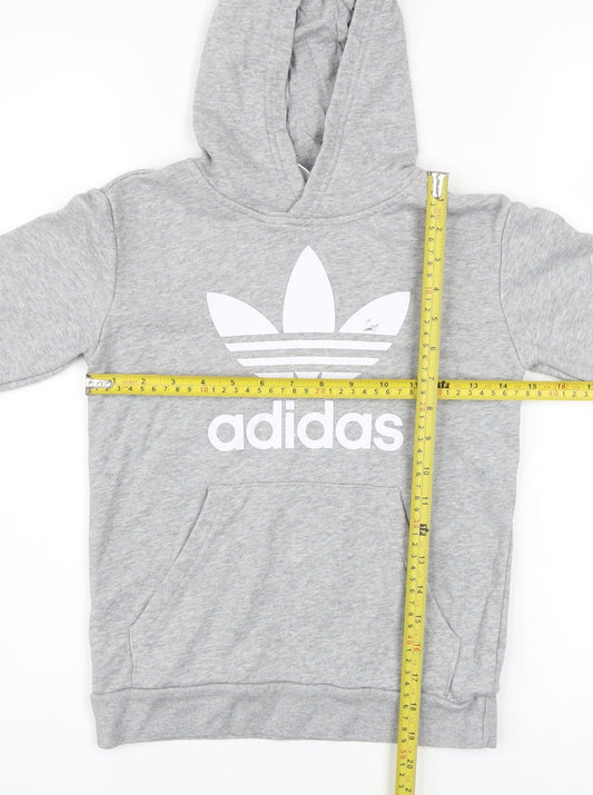Boys UK Size 9-10 Years adidas Grey Pullover Hoodie