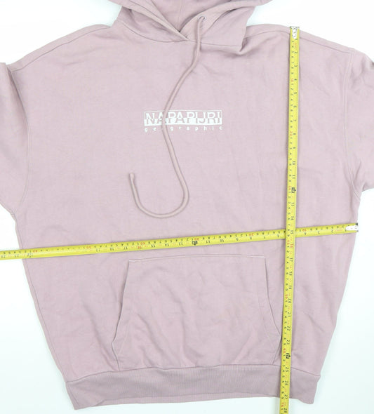 Womens UK Size S Napapijri Pink Pullover Hoodie