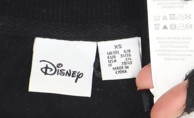 Womens UK Size XS Disney Black Pullover Sweatshirt
