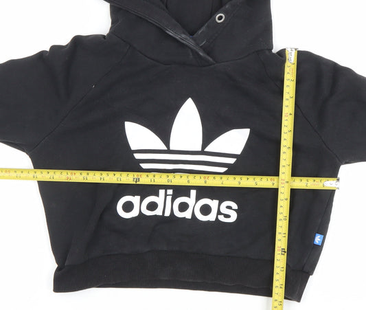 Womens UK Size 12 adidas Black Pullover Hoodie