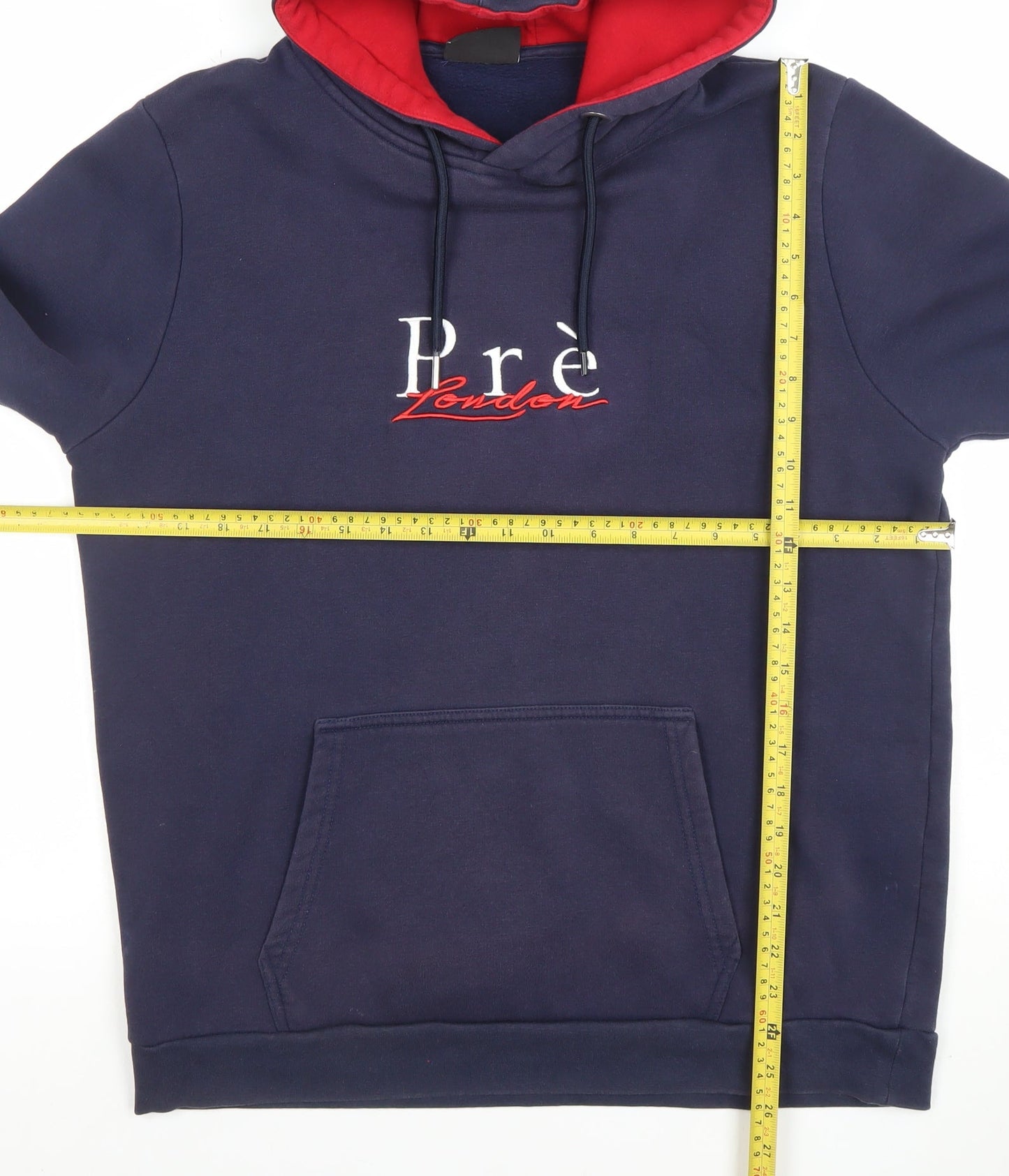 Mens UK Size M Pre London Blue Pullover Hoodie