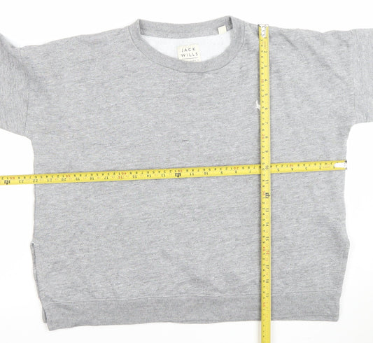 Womens UK Size 12 Jack Wills Grey Pullover Sweatshirt