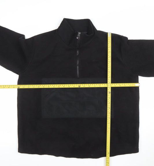 Womens UK Size 6 PRETTYLITTLETHING Black Pullover Sweatshirt
