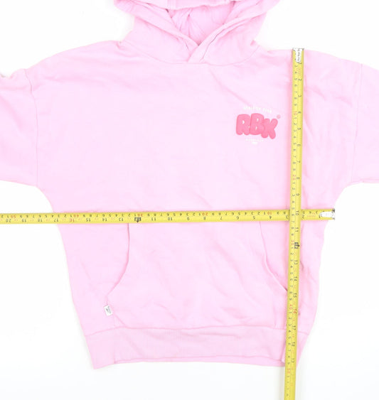 Girls UK Size 9 Years Reebok Pink Pullover Hoodie