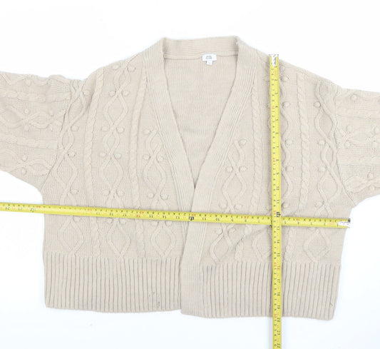 Womens UK Size M River Island Beige Cardigan Jumper