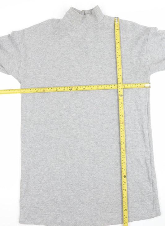 Womens UK Size S New Look Grey Tunic Sweatshirt
