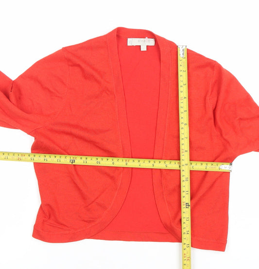 Womens UK Size S Hobbs Red Cardigan Jumper
