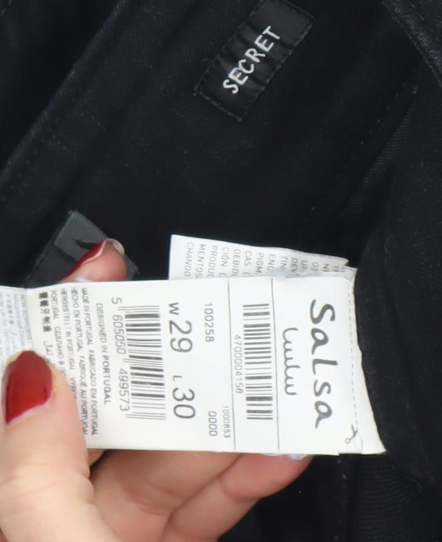 Womens UK Size 12 Salsa Slim Fit Skinny Black Jeans