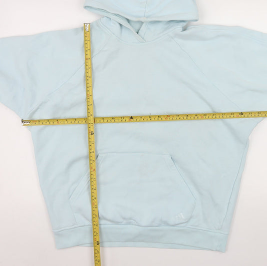 Womens UK Size L adidas Blue Pullover Hoodie