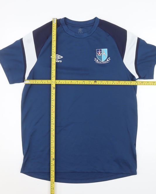 Mens UK Size L Umbro Blue FootballGym & TrainingRunning & Jogging T-Shirt