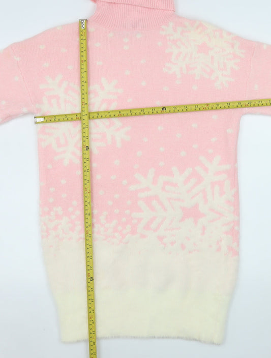 Womens UK Size M Boohoo Pink Pullover Jumper