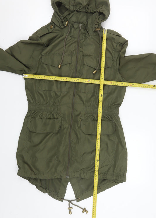 Womens UK Size 12 Brave Soul Green Parka Coat