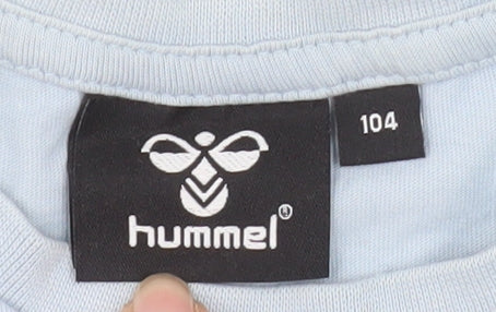 Boys UK Size 3-4 Years Hummel Blue Basic T-Shirt