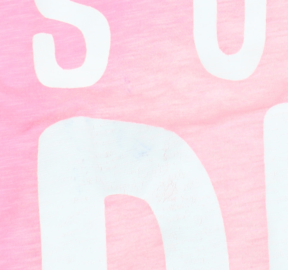Womens UK Size M Superdry Pink Jersey T-Shirt