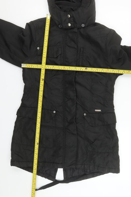 Mens UK Size M Hilfiger Denim Black Parka Coat