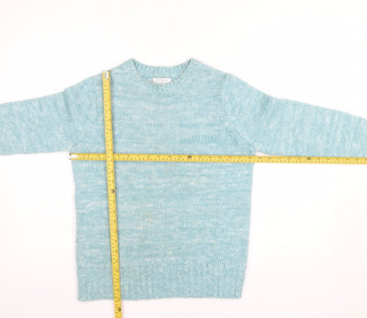 Womens UK Size S Papaya Blue Pullover Jumper
