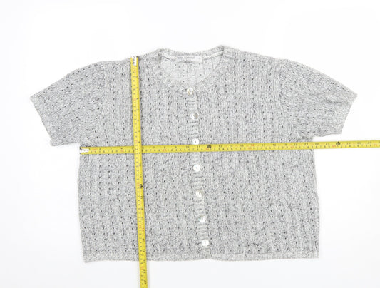 Womens UK Size L Anne Cramond Grey Cardigan Jumper