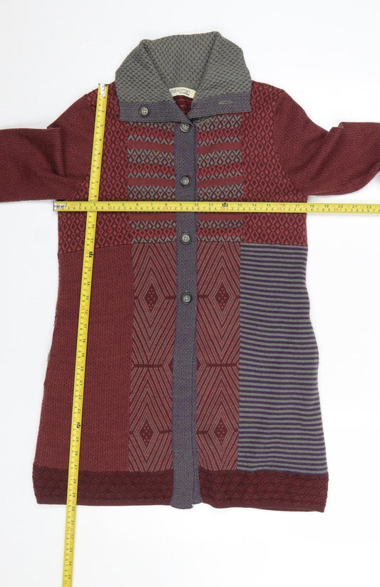 Womens UK Size M Indiwoman by Individual Red Cardigan Jumper