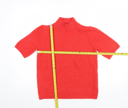 Womens UK Size S Marks and Spencer Red Pullover Jumper