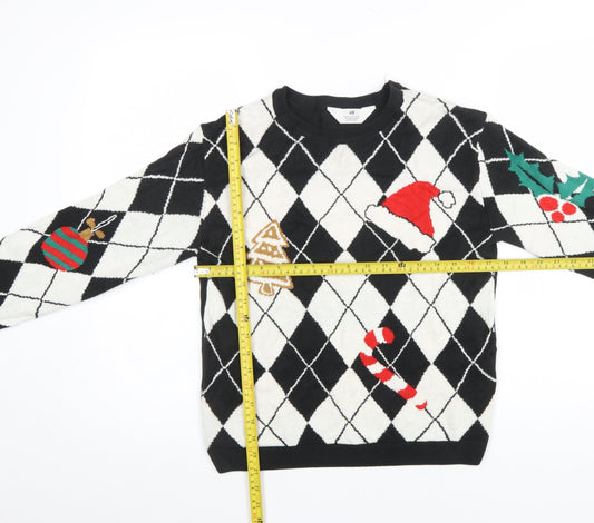 Girls UK Size 14 Years H&M Black Pullover Jumper