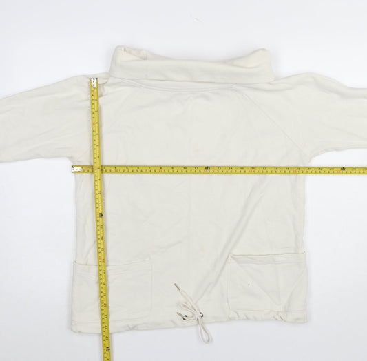 Womens UK Size 14 Cotton Traders Ivory Pullover Sweatshirt