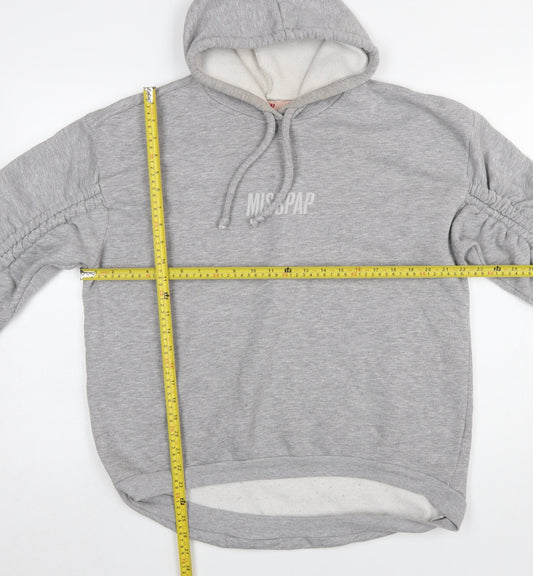 Womens UK Size 8 Misspap Grey Pullover Hoodie