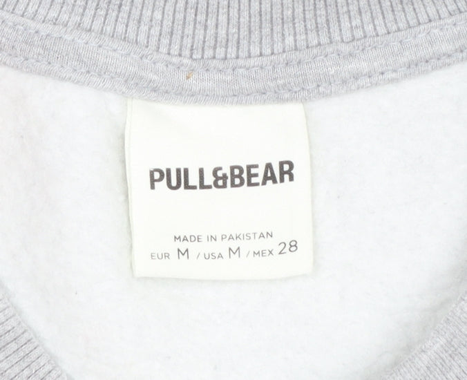 Mens UK Size M Pull&Bear Grey Pullover Sweatshirt