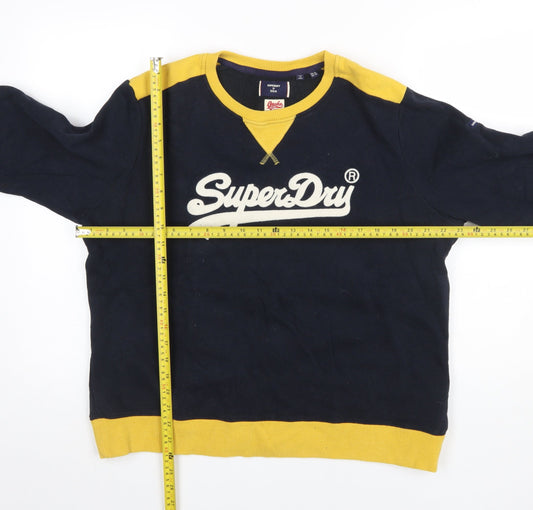 Womens UK Size 14 Superdry Blue Pullover Sweatshirt