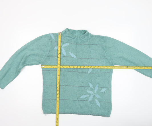 Womens UK Size M Elizabeth Scott Green Pullover Jumper
