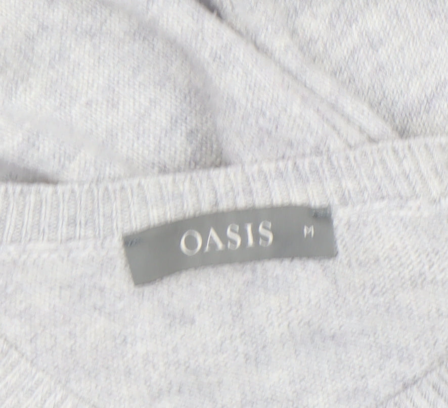Womens UK Size M Oasis Grey Pullover Jumper
