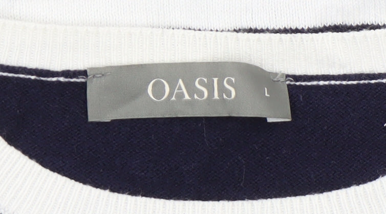 Womens UK Size L Oasis White Pullover Jumper