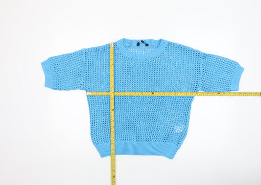 Womens UK Size M Peacocks Blue Pullover Jumper