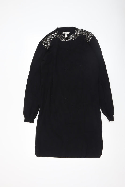 Womens UK Size L Wild Flower Black Pullover Jumper