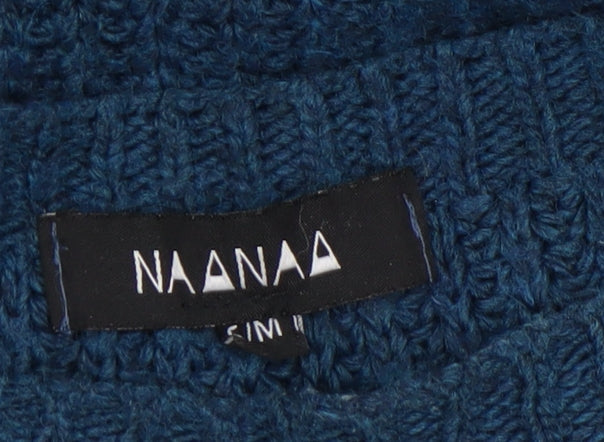 Womens UK Size S Naanaa Blue Pullover Jumper