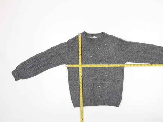 Girls UK Size 12 Years John Lewis & Partners Grey Pullover Jumper