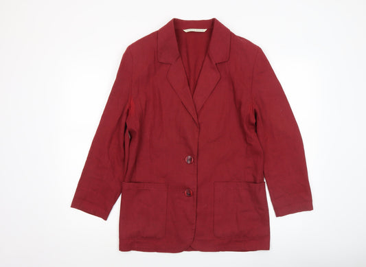 Womens UK Size 10 Marks and Spencer Regular Red Blazer