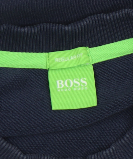 Mens UK Size S HUGO BOSS Blue Pullover Sweatshirt