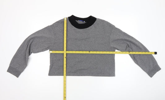 Womens UK Size S Zara Grey Cropped T-Shirt