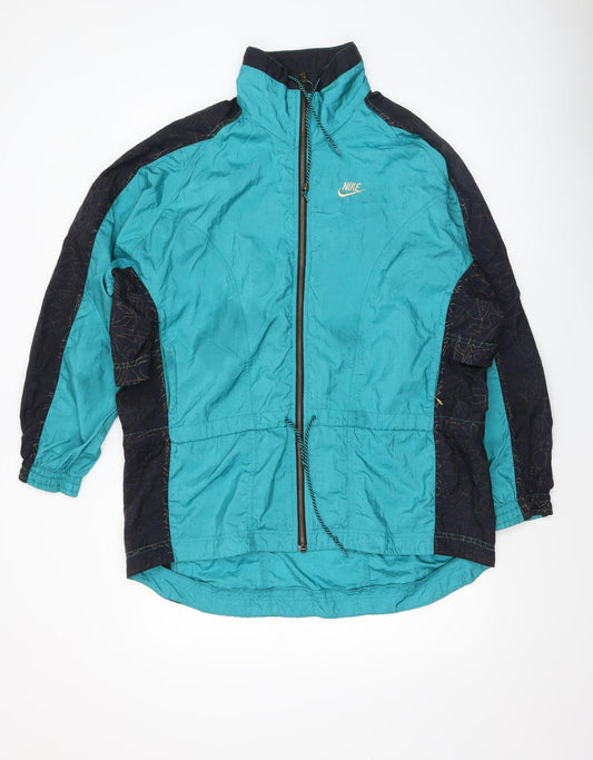 Womens UK Size S Nike Blue Windbreaker Coat
